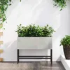 vidaXL Hochbeet Gartenpflanzer Silber 60 x 26 x 45 cm Produktbild-Vorschau 2