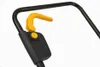 A close-up view of a black handle with a yellow lever and a yellow button on a white background. Produktbild-Vorschau