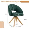 MODFU Drehstühle 2er-Set,Bürostuhl mit Dunkelgrüner Samt Produktbild-Vorschau 7