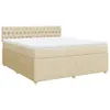 Maison Exclusive - Boxspringbett mit Matratze Creme 180x200 Produktbild-Vorschau 2