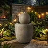 KÖHKO® Gartenbrunnen Zen-Kugel mit LED – Moderner Produktbild-Vorschau 7