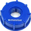 A blue plastic adapter with threaded opening and external lugs. Produktbild-Vorschau