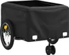 vidaXL Fahrradanhänger Schwarz und Orange 45 kg Eisen Produktbild-Vorschau 5