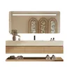 Wandhängendes Waschbecken-Set - Sinterstein - Travertine Produktbild-Vorschau 4