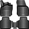 A set of four black rubber car floor mats arranged on a white background. Produktbild-Vorschau