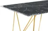 BELIANI Esstisch Schwarz Gold 80 x 140 cm V-förmige Füße Produktbild-Vorschau 8