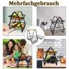 XMTECH Fruitmand met 2 etages, van metaal, met houten Productafbeelding-voorbeeld 9