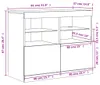 vidaXL Sideboard avec lampes LED blanc 81x37x67 cm Voir les images du produit 8