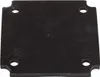 A black rectangular plate with four holes at the corners, shown from a top-down perspective against a white background. Produktbild-Vorschau