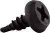 A close-up, isolated shot of a black screw on a white background. Anteprima dell’immagine prodotto