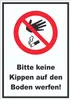 Bitte keine Kippen auf den Boden werfen Aufkleber A9 Produktbild-Vorschau 1