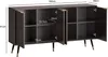 FineBuy Sideboard 150x81x39 cm Buffet noir avecReproduction Voir les images du produit 3