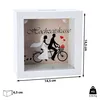 Spardose Hochzeitskasse weiß mit Glas, dekorative Produktbild-Vorschau 3