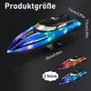 Ferngesteuertes Boot 2 Stück, RC Boot mit LED-Licht für Produktbild-Vorschau 2