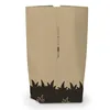 A brown paper gift bag with a black grass design at the bottom. Produktbild-Vorschau