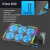 Laptop Kühler 15,6", 6 Lüfter, RGB Beleuchtung, Produktbild-Vorschau 6