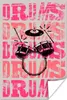 MuchoWow® Poster Schwarz - Trommel - Musik 120x180 cm - Produktbild-Vorschau 1