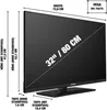 A diagram showing the dimensions of a TELEFUNKEN television. Produktbild-Vorschau