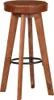 vidaXL Barhocker 2 Stk. Echtleder und Akazien-Massivholz Produktbild-Vorschau 1