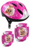 Barbie 5 pezzi protezione pattini rosa/bianco taglia S Anteprima dell’immagine prodotto 1