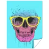 MuchoWow® Poster Totenkopf - Brille - Blau - Rosa 120x160 Produktbild-Vorschau 1