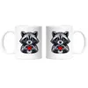 Süßer Waschbär Herzformende Pfoten Tasse Weiß Liebe Produktbild-Vorschau 3