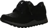 A black women's sneaker with a grey sole is shown from the side against a white background. Produktbild-Vorschau