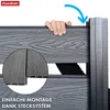 WPC Sichtschutzzaun Kronos mit robusten Aluminium-Pfosten Produktbild-Vorschau 5