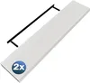 Casaria 2x Mensola da Parete Sospesa Bianca Staffa 50-110 Anteprima dell’immagine prodotto 1