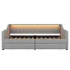 Schlafsofa 90x200 Beige Grau – LED-Umgebungslicht, Produktbild-Vorschau 23