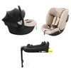 A product shot of a baby car seat system, including a car seat, a bassinet attachment, and a base. Náhľad obrázku produktu