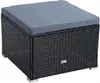 Rattanhocker Gartenhocker Hocker XXL Stuhl Polyrattan Produktbild-Vorschau 1