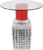 riess-ambiente Bistrotisch LIPSTICK 75cm rot silber runde Produktbild-Vorschau 5