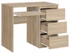 Biurko RADEK 90 cm dąb sonoma + biały połysk 3 szuflady Podgląd zdjęcia produktu 2