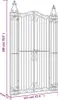 The Living Store Gartentor Schwarz 121x8x180 cm Produktbild-Vorschau 7