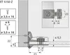 Glastürscharnier ET 5150 Z (zusätzlich erforderlich für Produktbild-Vorschau 4