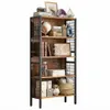 Étagère sur pied élégante au style industriel, en bois Voir les images du produit 1