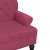 Ławka Z Oparciem, Winna Czerwień, 119,5X64,5X75 Cm, Aksamit Podgląd zdjęcia produktu 6