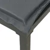 A close-up view of a dark gray fabric cushion on a black metal frame. Produktbild-Vorschau