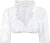 Dirndlbluse Clara halbarm weiß 38 Produktbild-Vorschau 1