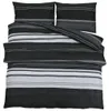 vidaXL Bettwäsche-Set Schwarz und Weiß 240x220 cm Baumwolle Produktbild-Vorschau 1