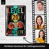 Blechschild 20 Schild Geburtstag - LEVEL 20 COMPLETE - Deko Produktbild-Vorschau 8