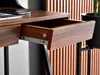 Minimalistický písací stôl RENO - čierny / orech Náhľad obrázku produktu 21