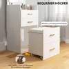 HOMCOM 3 in 1 Schminktisch mit Hocker, Kosmetiktisch mit Produktbild-Vorschau 6