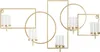 Bougeoir Muro 70 x 36 x 8,5 cm Métal Verre Or Voir les images du produit 1