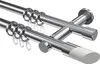 Interdeco Gardinenstange / Vorhangstange Chrom, Typ Platon Produktbild-Vorschau 1