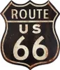 Blechschild ROUTE 66 US Roadsign Nostalgie Vintage-Stil Produktbild-Vorschau 1