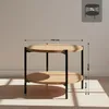 CLP Couchtisch Edduma rund aus Holz 2 Ebenen Metallgestell Produktbild-Vorschau 2