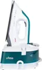 A steam iron and its base are shown against a white background. Produktbild-Vorschau