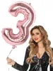 XL Folienballons Zahl 86 cm groß - Rose Gold - Luft oder Produktbild-Vorschau 2